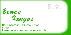 bence hangos business card